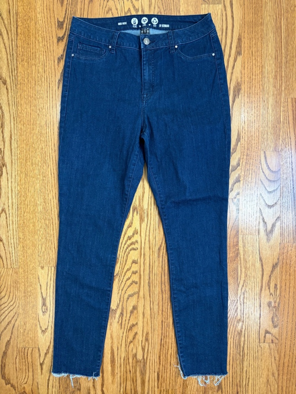 Rewash Mid-Rise Dark Blue Skinny Jeans
